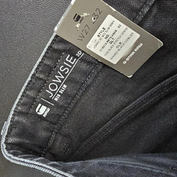 G-Star Raw Womens Jowsie 3D Mid Slim Jeans Size 27 Coated Waxed Denim NWT - Picture 8 of 12